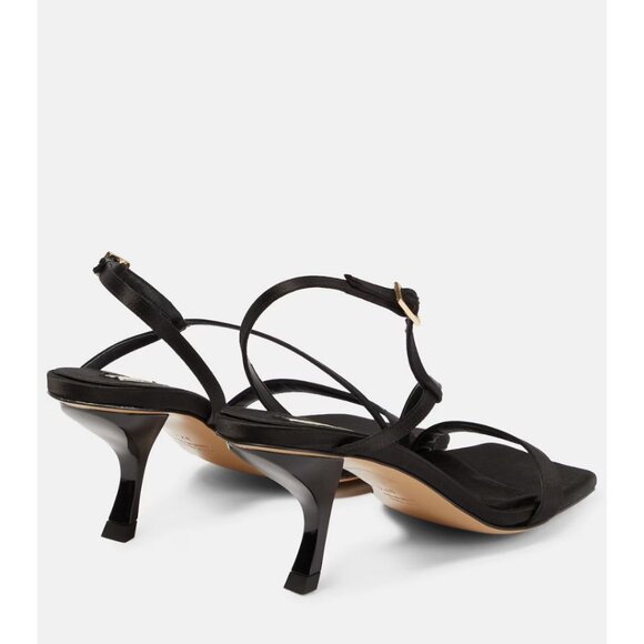 Gia Borghini Rosie 21 Satin Sandals Black Size EU 41/ US 11 - Picture 3 of 11